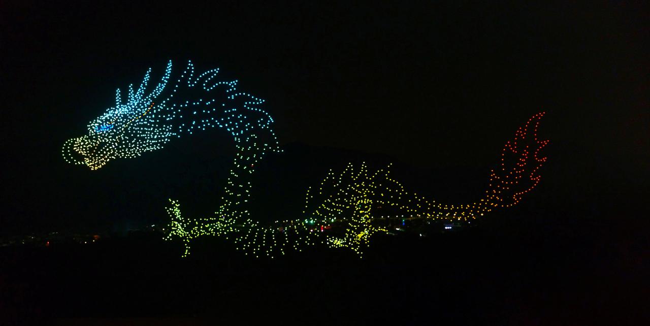 Shanghai dragon drone show